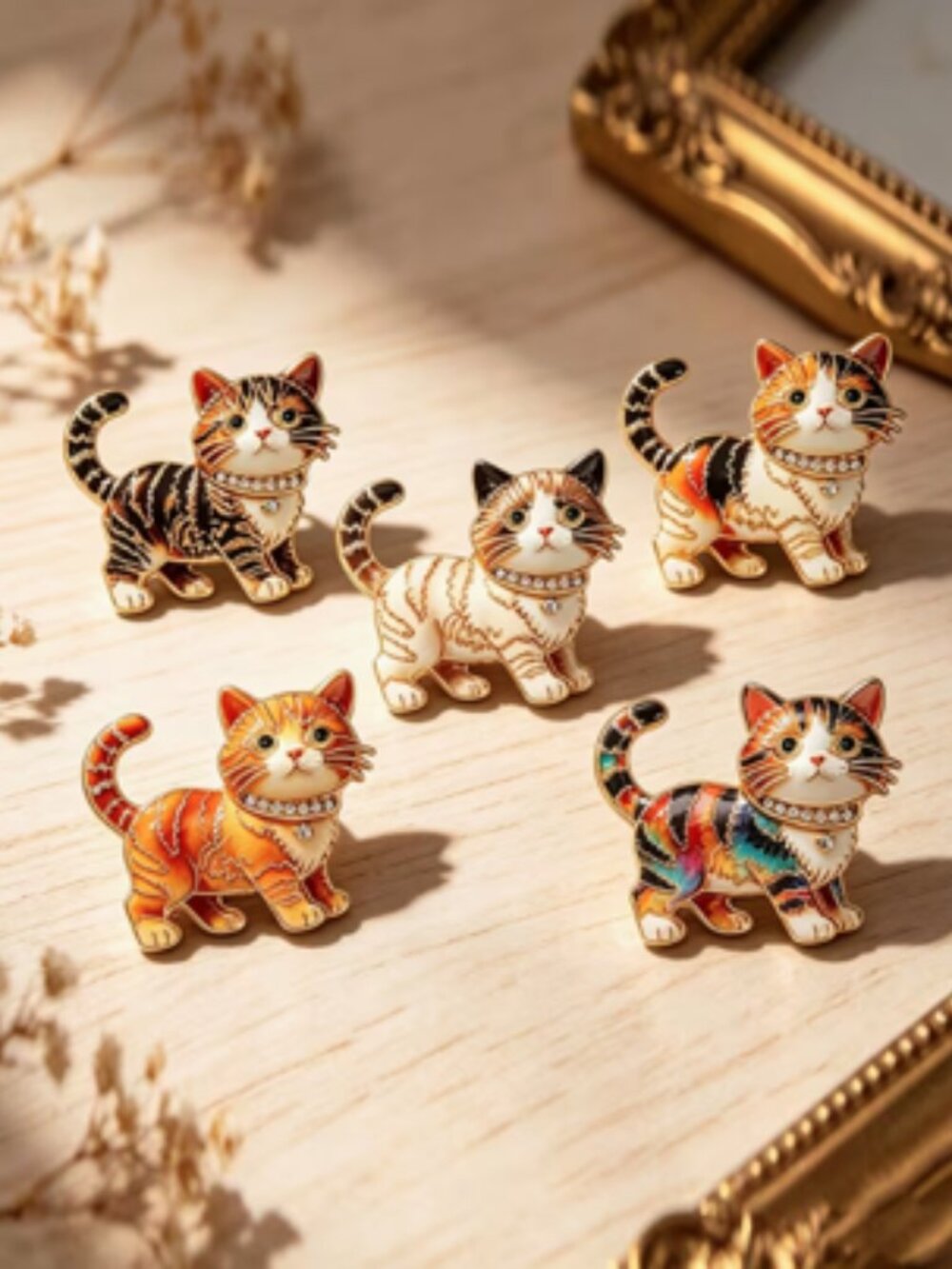 🍏50% OFF/3+...Assorted Color Decorative Cat/Kitten Brooch
